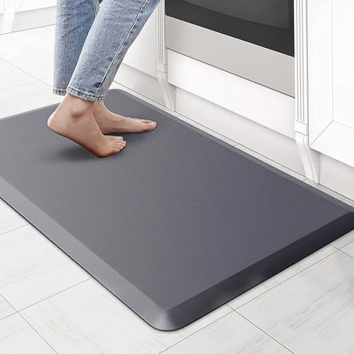 Fall Mat for Elderly Bedside, Waterproof Floor Mat Beveled, Prevention Pad Reduce, Cushion Safety Mat Reduces Impact, Reduce Risk for Handicap, Senior, Anti-Fatigue (Grey,44*150CM/17*59IN)
