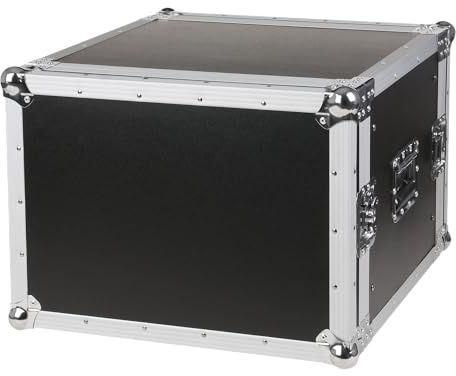 19 Rack - Flightcase 8 HE, Double Door