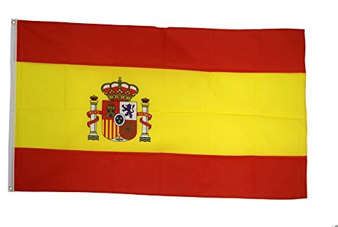 Flaggenfritze® Flagge Spanien Hissfertig mit Ösen + Gratis Sticker 60 x 90 cm