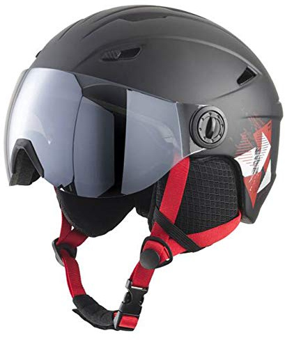 Tecnopro Pulse S2 Visor HS-016 ski helmet Ski Helmet - Black/Red, M