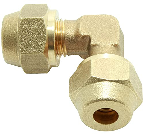 Klimaanlage Split Verbindungsnippel 90° Set 1/4 Zoll inkl Muttern Messing f. Kupferleitung