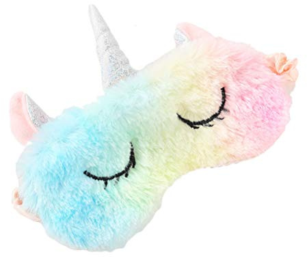 Niedlichen Tier Augenmaske Einhorn Augenmaske Plüsch Schlafmaske Schlafmasken mit Ohren Einhorn Schlafmasken für Nacht, Nickerchen, Reisen für Frauen Mädchen