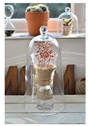 EMH Große Mundgeblasene Glasabdeckung Glocke Kuppel Mittelstück 38 cm