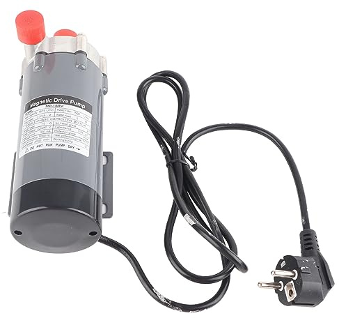 MAGT Birra Pompa Brewing Pompa Magnetica, DC 12V 18W 16-19 L/min in Acciaio Inossidabile per Homebrew (EU 220V)