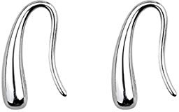 SLUYNZ 925 Sterling Silver Teardrop Drop Earrings for Women Teen Droplet Earrings Small Hook Earrings
