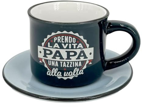 Clearco TAZZINA DA CAFFE' PERSONALIZZATA CON PIATTINO - PAPA'