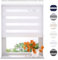Radeco® Doppelrollo mit Kassette 220 x 175 cm (BxH) weiß, Blickdicht oder Transparent, ohne Bohren möglich, doppelrollo wandmontage, Duo Rollo, doppelrollo 220 cm breit