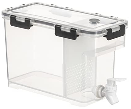 ARTOCT Dispensador de agua para nevera con grifo, dispensador de bebidas de plástico de 3,5 L, dispensador de jugo helado para nevera, fiesta, uso diario