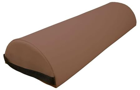 ZEN - Mezzo cilindro grande per lettini terapeutici & massaggio 60x23x11cm - Rotolo per piedi & ginocchia - Rullo semicircolare per posizionamento su schiena & lato - Accessori massaggi (cioccolato)