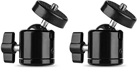 WENRENMK Tête pour trépied, mini sphère pour trépied en métal à 360 degrés avec plaque de libération filetée de 1/4 pour trépied, monopodes, DSLR, caméscopes