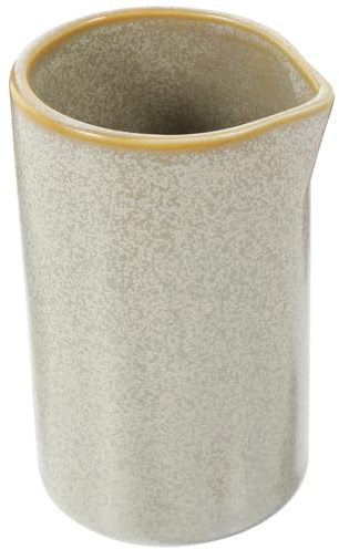Operitacx Ceramic Milk Jug Porcelain Mini Milk Pot 10Oz Coffee Frothing Pitcher with Large Handle for Home Kitchen and Restaurant Use