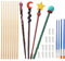 Matogle 8 Stück DIY Zauberstab aus Holz, Wizard Zauberstäbe Holzbastelset für Kinder, Magischer Holzstab zum Basteln und Bemalen, Feenstab Bastelsets Magic Wand Geschenk für Junge Mädchen Handwerk