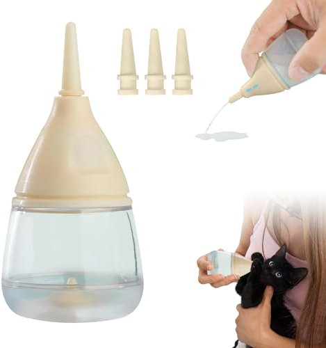 Aufzuchtflasche Haustier Welpenmilch für Hunde Katzenaufzuchtmilch Katzenmilch Kitten Nursing Bottle Welpen Flasche Neugeborene Aufzuchtflasche Katze Pet Kleine Hunde (Gelb)