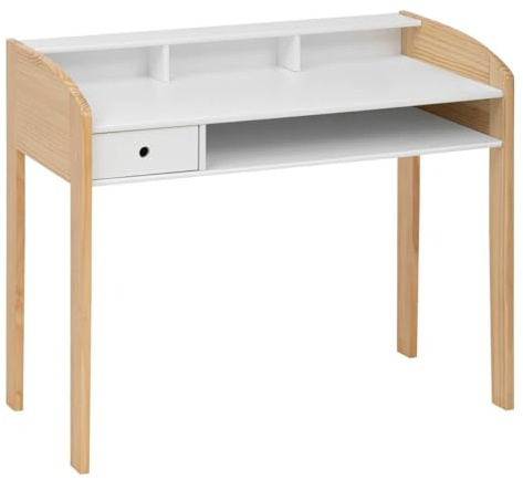 Atmosphera - Bureau Enfant Primaire l100cm Blanc en Bois