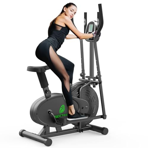 Neezee 2in1 Cross Trainer Upgraded Resistance and Adjustable Seat for Home