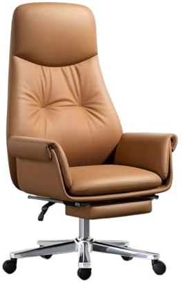 EINES Desk Chair Business Office Chair Reclining Study Computer Chair For Home Use Can Lift and Rotate Comfortable Seat Gaming Chair (Color : Orange)