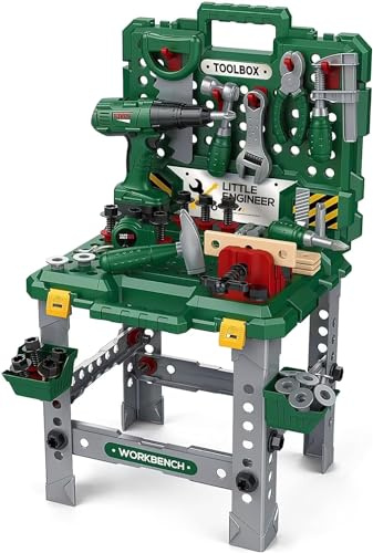 SDMAX Luxury Combination Tool Set For Boys, Green Workbench Tool, Work Bench Holder Toy, Education Elements, Pretend Play Tool Set, Educational Toy set