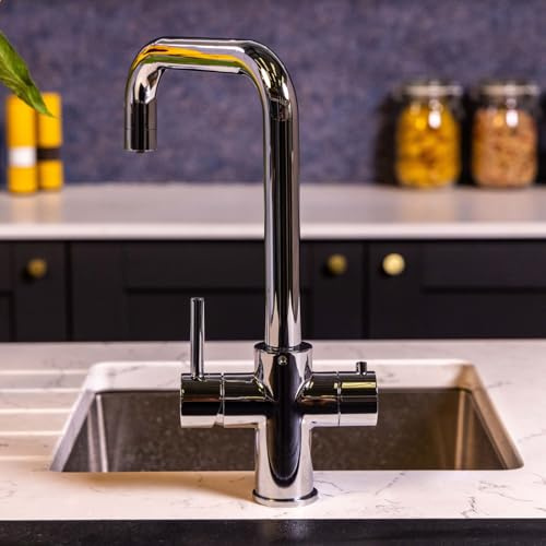 Flode Kyld 4 in 1 Boiling Water Tap Full Kit with Chiller | Tap Chiller Boiler & Filter Full Kit | 4 in 1 Instant Boiling Tap Kit (Polished Chrome)