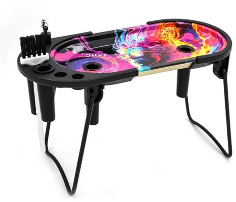 pangdapengpeng Metall-Rolltablett Set, Tabak Stopfmaschine, Rolling Tray mit Kegellader für King Size & 1 1/4 Größe für Multifunktionsgerät zum Füllen von Zigaretten (Lila)