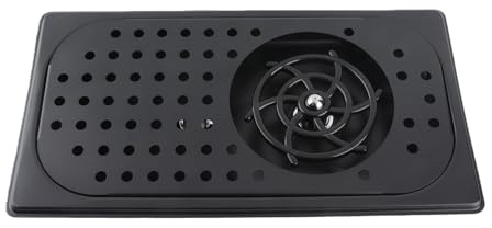 Depisuta Pitcher Rinser, Limpiador automático de Vidrio de Barra de Limpieza a Alta presión de 360 Grados, Limpiador de Taza de Fregadero de Acero Inoxidable, con 2 tuberías de Agua (Black)