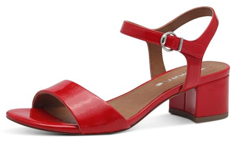 Tamaris sandalett 1–28249-42 smal, Röd patent, 41 EU