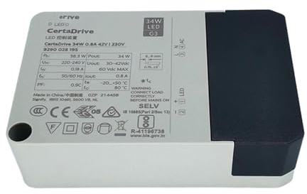 Ballast électronique for alimentation à courant constant LED 25W 30W 34W 38W 44W 220-240V 108 * 68 * 32mm(34W 0.8A)