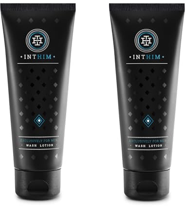 IntHim Antibakterielle Intim Waschlotion Herren - pH-Hautneutrale Intimpflege Männer bei Juckreiz, trockener Haut & Ideal nach dem Sport (2 x 200ml)