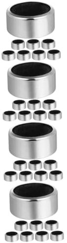 Cabilock 32pcs Stainless Steel Wine Bottle Collar Drip Stop Ring for Leak Prevention Bottle Collar Ring Sponge Absorber Wine Stopper for Drip Stops