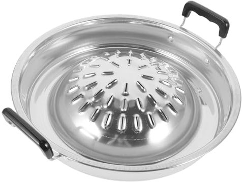 Garneck Poêle à Barbecue Coréenne Robuste Plateau De Grillade Portable Pour Camping Avec Doubles Poignées Ergonomiques Facile à Nettoyer Et Résistante à Usure Pour Barbecue Extérieur Et Fa