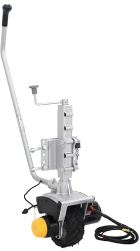 vidaXL Domkraft 12 V 550 W aluminium, släpvagn tunghjul, tung släpvagn domkraft med hjul, släpvagn stativ hjul, båt släpvagn domkraft