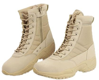 TPTOP Botas Tácticas Hombres Militar Impermeable Bota Patrulla Ejército Botas Altas con Cordones Acampar Al Aire Libre Senderismo Bota Combate Desierto Zapatos de Trabajo Seguridad,A-43EU