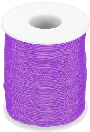 PATIKIL Cordone In Nylon 1mm x 100 Metri, Filo Intrecciato In Nylon Per Braccialetti E Nodi Cinesi Per Creazione Di Gioielli, Collane, Tende A Rullo E Sonagli A Vento, Viola Chiaro