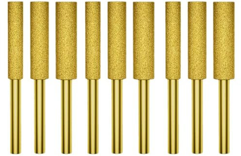 Chainsaw Sharpener High Hardness Burr Grinding Stone Chainsaw Sharpening Kits Chain (5/32'' 3/16'' 7/32'')