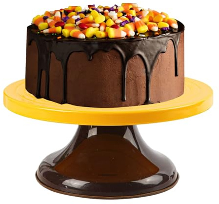 Alzata girevole per torte, girevole professionale, 25,4 cm, design girevole a 360 gradi, base robusta e stabile per esposizione di cupcake e dessert