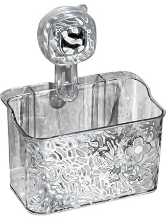 Saugbügel Lagerung Rack, Saugnäpfe Badezimmer Lagerung Organizer, Wellplatte Ecke Rack Badezimmer Organisationskorb Mit Ablauflöchern Für Küche Dusche Schlafzimmer Wohnung Fliesen & Haus