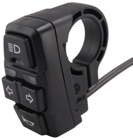 Wadakada Ebike Licht Schalter + Hupe und Abbiege Licht Schalter Roller Fahrrad Intelligentes Mountainbike DIY ZubehöR,36V