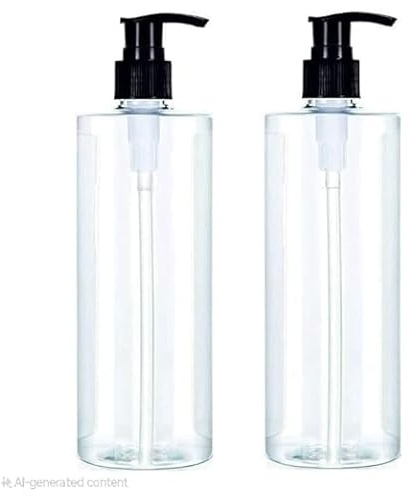 ETSAP (förpackning med 2) 500 ml dispenser flaska, genomskinliga tomma dispenserflaskor, flytande dispenserset för ansikte, hår, trädgård, sanitizer och mer (förpackning med 2)