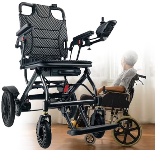 LFfwynog Mobility Scooter Lightweight Wheelchairs For Adults Electric Wheelchair Folding Wheelchair 360W Motor 6 Ah Removable Batteries 100kg Capacity 10AH