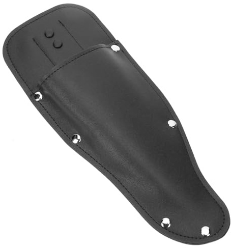 CLISPEED Funda para Tijeras de Podar de Jardín en PU Negro, Estuche Protector Ajustable para Herramientas de Jardinería, Compatible Cinturones, Adecuado para Huertos y Poda Exterior