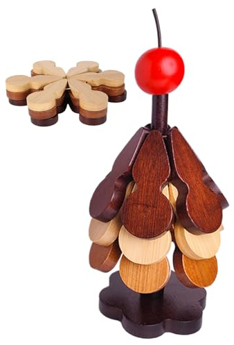 Sottopentola a forma di albero di Natale, sottobicchiere pieghevole in legno, resistente al calore, con supporto, per caldi, pentole, ciotole, teiere, natalizi