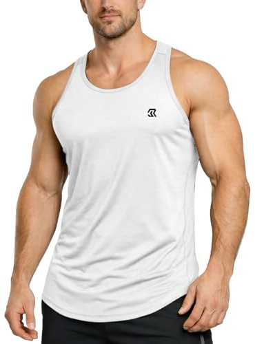 Men's Vest Tank top, Sleeveless Shirt with a Y-Shaped Back, Quick-Drying and Breathable Muscle Vest, Curved Hem, Suitable for Gym, Fitness, and Running.