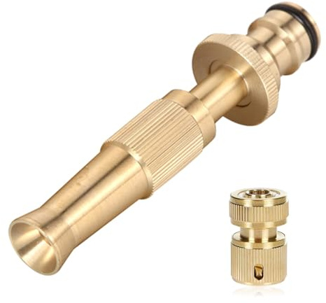 Conector de latón para manguera de jardín, adaptador de tubería de 3/4 pulgadas, 1 / 2 pulgadas