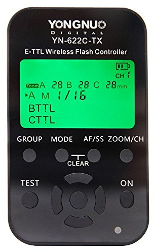 YONGNUO YN622C-TX YN622C TX 7-Channel E-TTL Wireless Flash Controller with LCD Interface for Canon DSLR/ YN622C/ YN622C II/ YN685