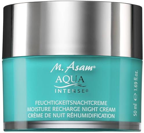 M. Asam AQUA INTENSE Hyaluron Nachtcreme (50 ml) - intensive Regeneration über Nacht & für einen erholten Teint am Morgen, spendet Feuchtigkeit & verbessert die Hautschutzbarriere, vegan