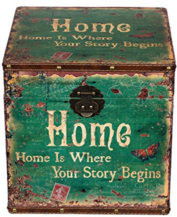 JS 14316 - Cassapanca in legno rivestito in ecopelle ( ) misura XL 34x34x34 cm