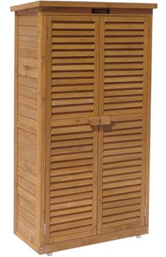 Habitat et Jardin Armario para jardín Space - 87 x 46.5 x 160 cm - Marrón