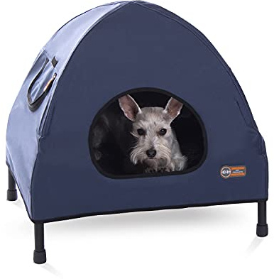 K&H 771602 Pet, erhöhtes, kühlendes Hunde- und Katzenbett mit Dach, klein, S
