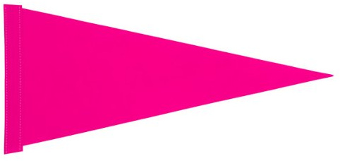 Pink Pennant 5ft Bicycle Safety Flag (No Mounting Hardware Included)