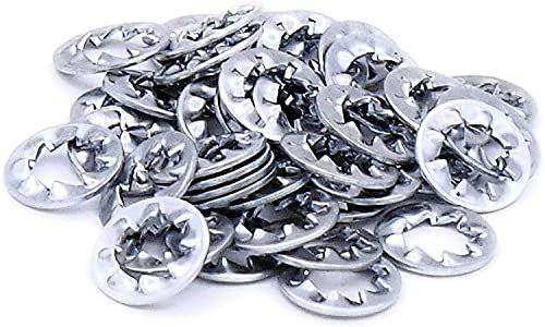 Merriway BH04109 (40 Pcs) Assorted Internal Teeth Shakeproof Lock Washers M5, M6, M8 and M10 Internal Teeth - 10 of each