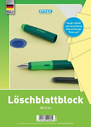 Stylex Löschblattblock, 20 Blatt, DIN A4 (5er Pack)